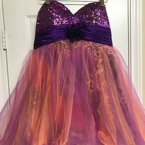 “Let’s Fashion” purple cheetah dress